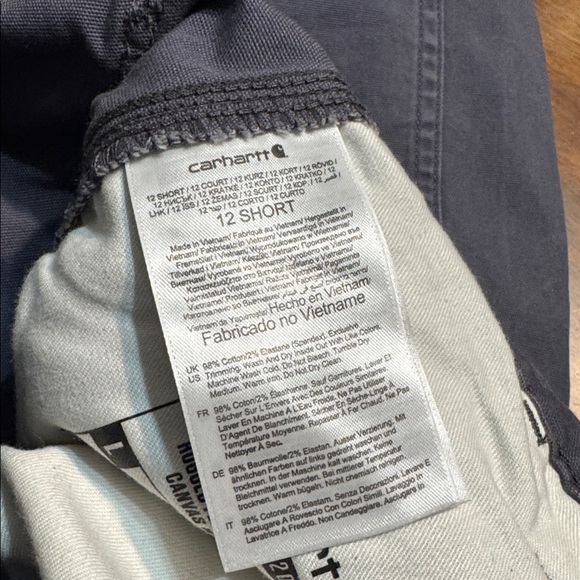 Carhartt Women's Rugged Flex Loose Fit Canvas Work Pant Grey Size 12 Short - Picture 9 of 11